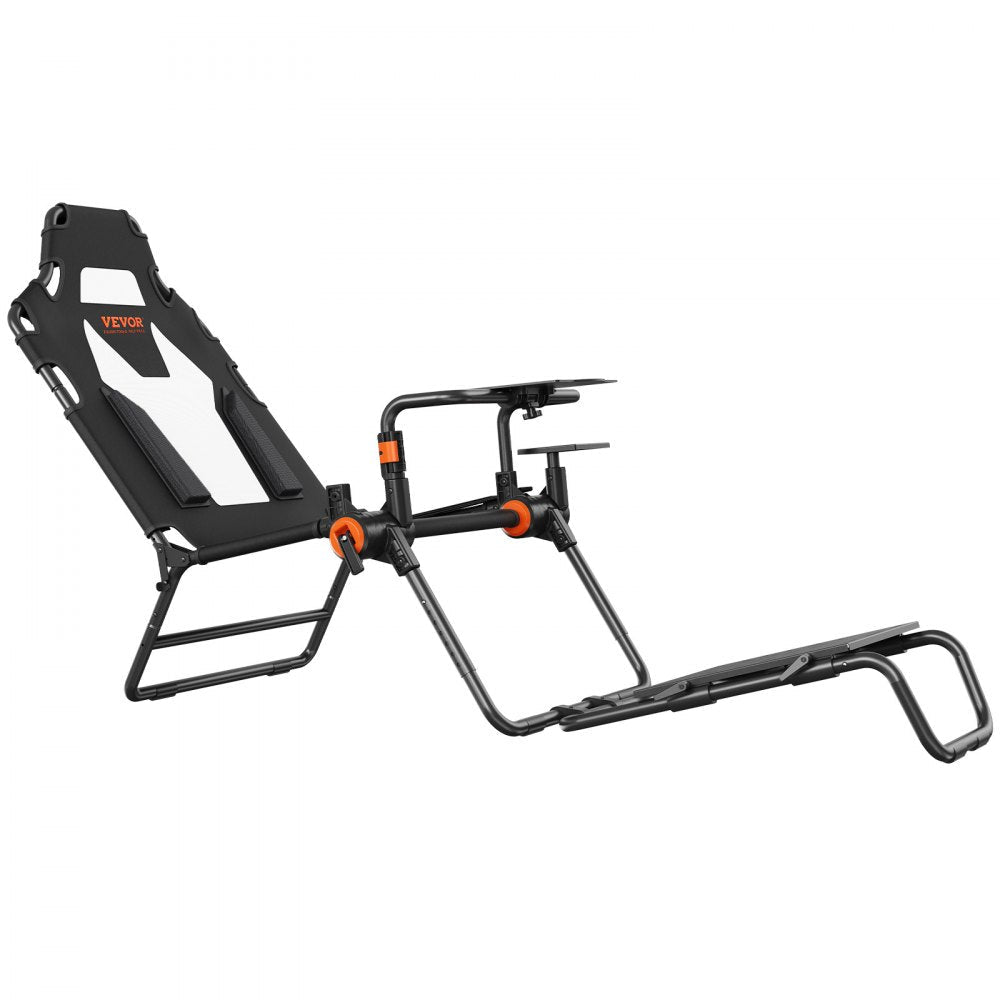 VEVOR Racing Wheel Stand Foldable Fit For Logitech,Thrustmaster,Fanatec,Hori,Mad Catz, Carbon Steel Driving Simulator Cockpit Adjustable Pedal & Seat ,Fit Most Wheels and Pedals, Max. Load 330lbs 