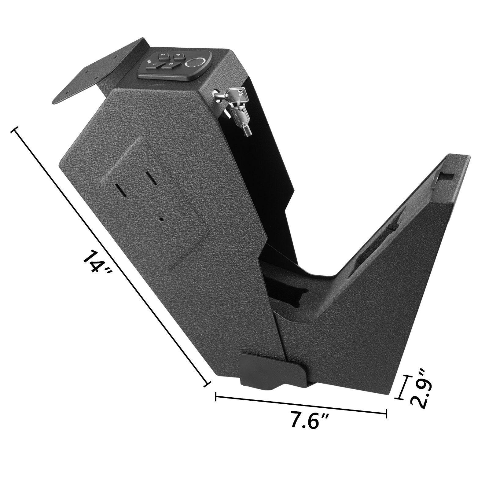 VEVOR Handgun Safe Box Fingerprint Pistol Gun Safes Gun Storage Case Handgun Holder Quick Access Security Lock Key Vault?OS580SE? 