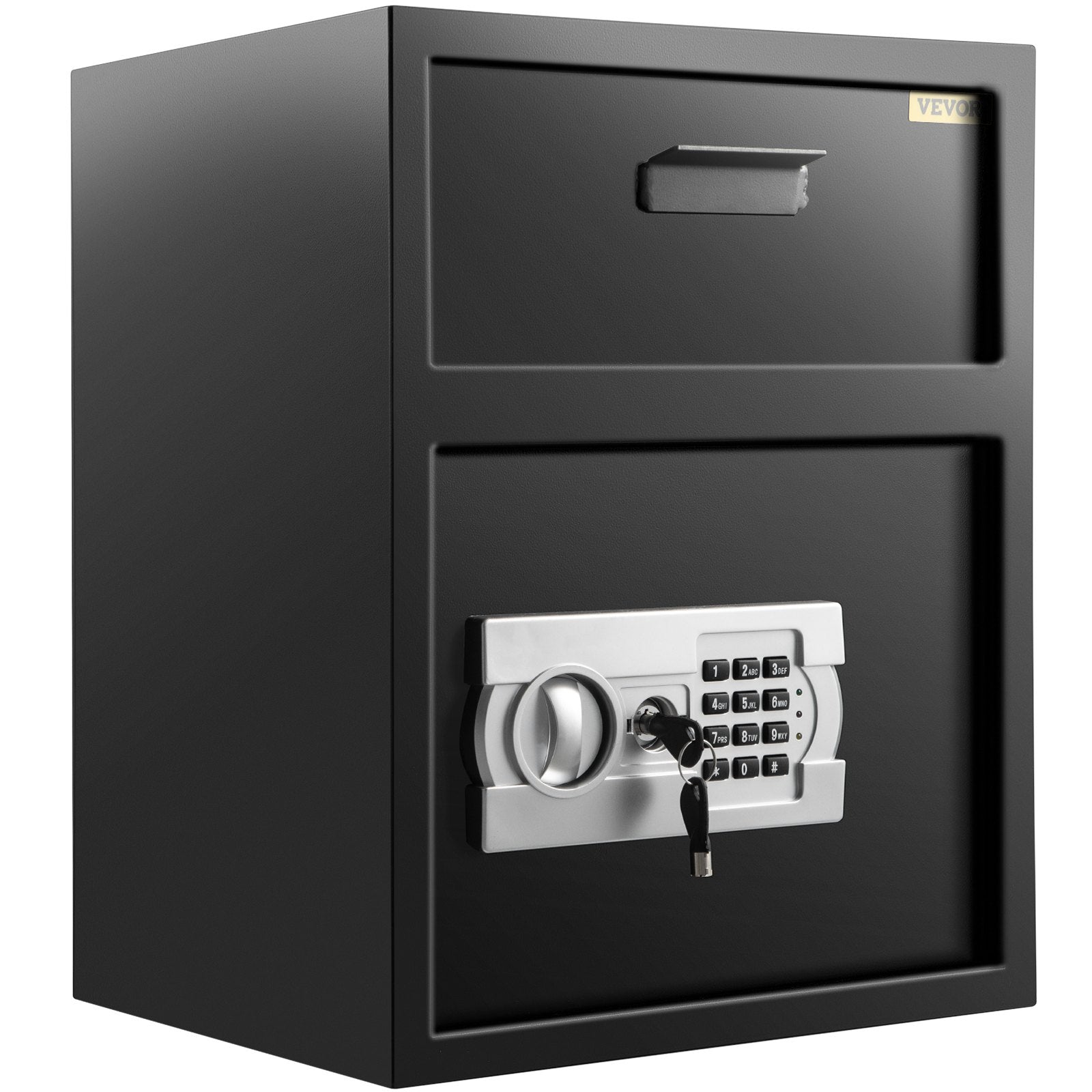 Vevor Digital Depository Safe Drop Safe Carbon Steel 2 Keys Safe With Drop Slot 