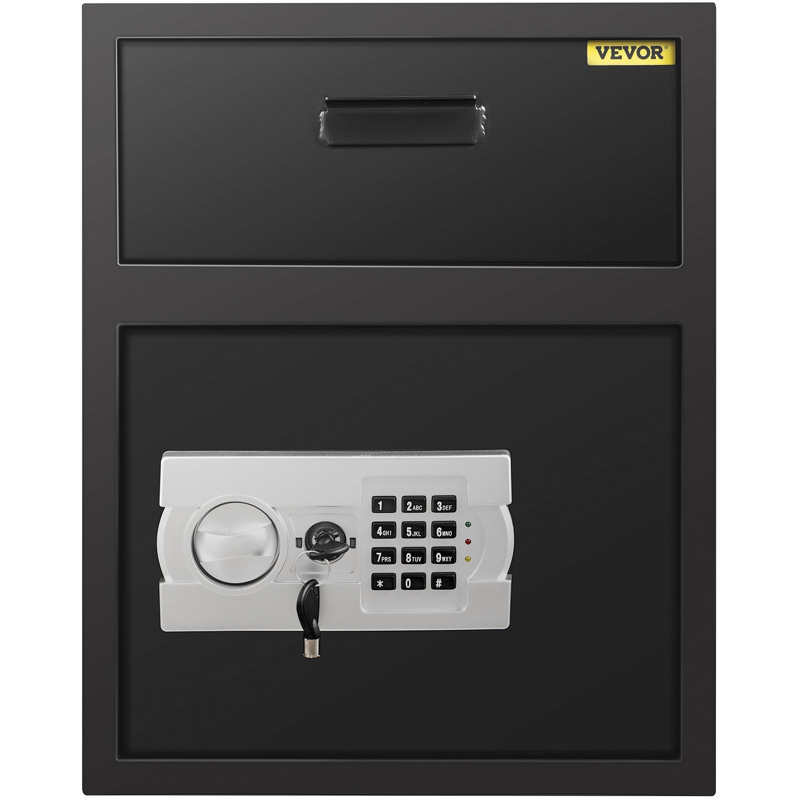 Vevor Digital Depository Safe Drop Safe Carbon Steel 2 Keys Safe With Drop Slot 