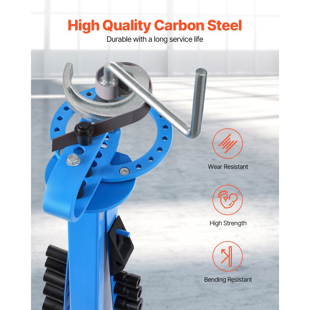 VEVOR Manual Pipe Bender, Pipe Tube Bender with 14 Bending Dies, 200° Heavy-Duty Tube Bending Tool for Copper Aluminum Iron Pipes, Ideal for HVAC Air Conditioning Refrigerator Auto Repair 