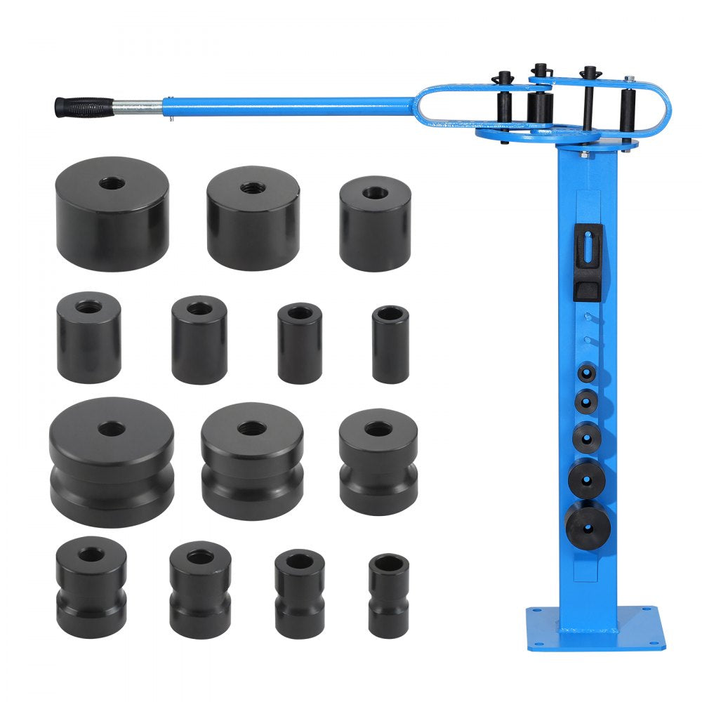 VEVOR Manual Pipe Bender, Pipe Tube Bender with 14 Bending Dies, 200° Heavy-Duty Tube Bending Tool for Copper Aluminum Iron Pipes, Ideal for HVAC Air Conditioning Refrigerator Auto Repair 