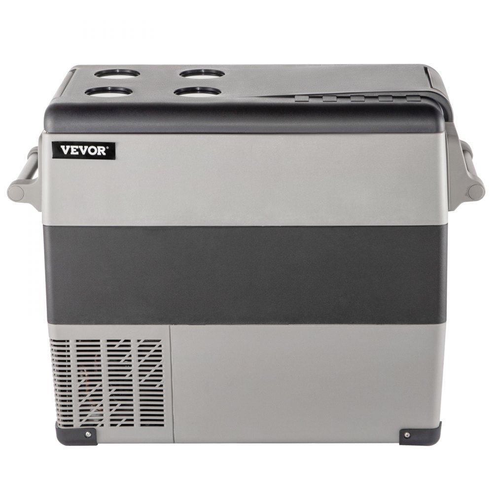 VEVOR 12 Volt Refrigerator, 58 Quart Car Refrigerator, Dual Zone Portable Refrigerator,RV Refrigerator with 12/24V DC and 110-240V AC, Freezer Fridge Cooler, for Car, RV, Camping and Home Use 
