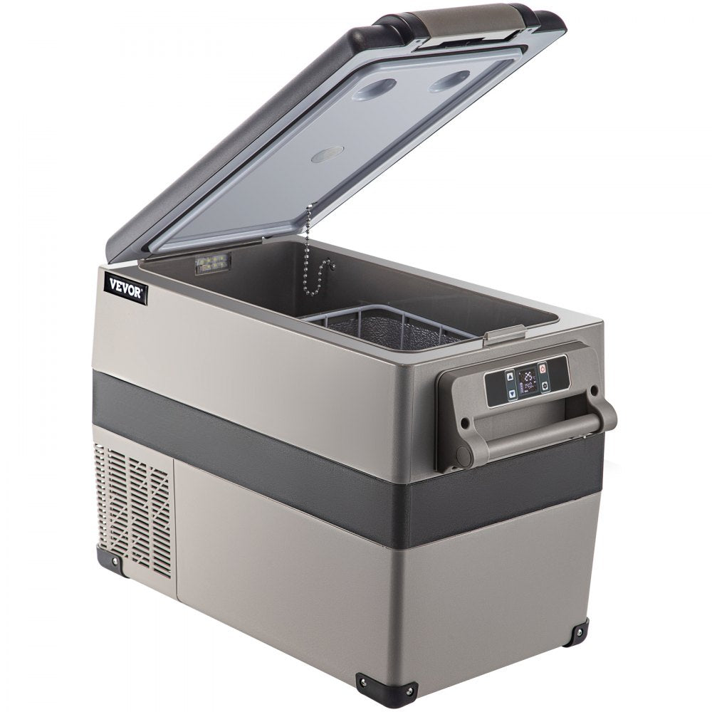 VEVOR 12 Volt Refrigerator 45L(48qt) Fast Cooling Portable Freezer with App Control(-4?~68?) Car Fridge with 12/24v DC & 110-240v AC for Travel, Camping and Home Use, 48 Quart, Black 