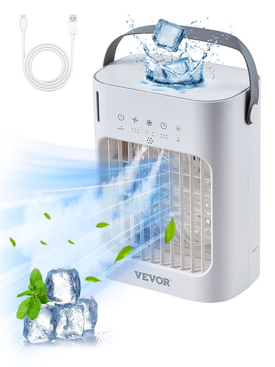 VEVOR Portable Air Conditioner 4-in-1 Evaporative Air Cooler 700ml Water Tank 