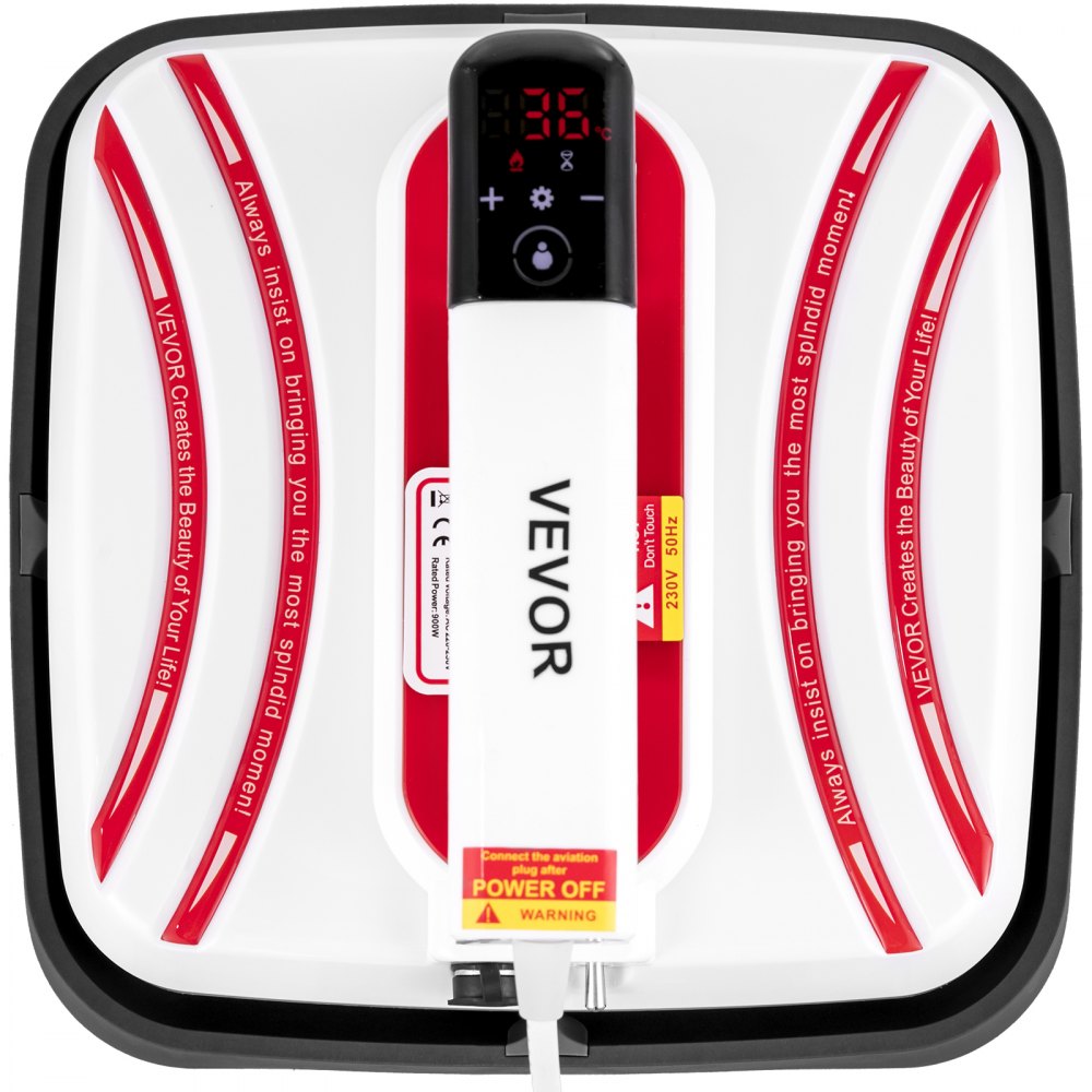 VEVOR Heat Press 10 x 10 800W Portable Easy Mini Press Vibration Function Red Mini Press Easy Press for DIY T-Shirt Hat/Cap with Sensitive Touch Screen Display & Double-Tube Heating 