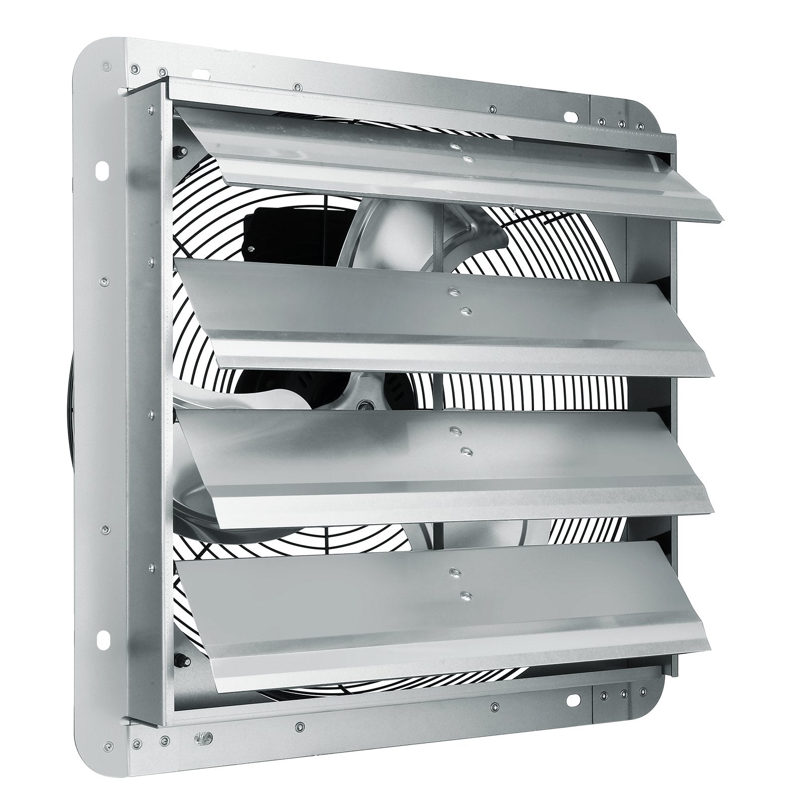 VEVOR Shutter Exhaust Fan, 16'' with Speed Controller, AC-motor, 2000 CFM, No Assembly Required Wall Mount Attic Fan, Ventilation and Cooling for Greenhouses, Garages, Sheds, FCC Listed 