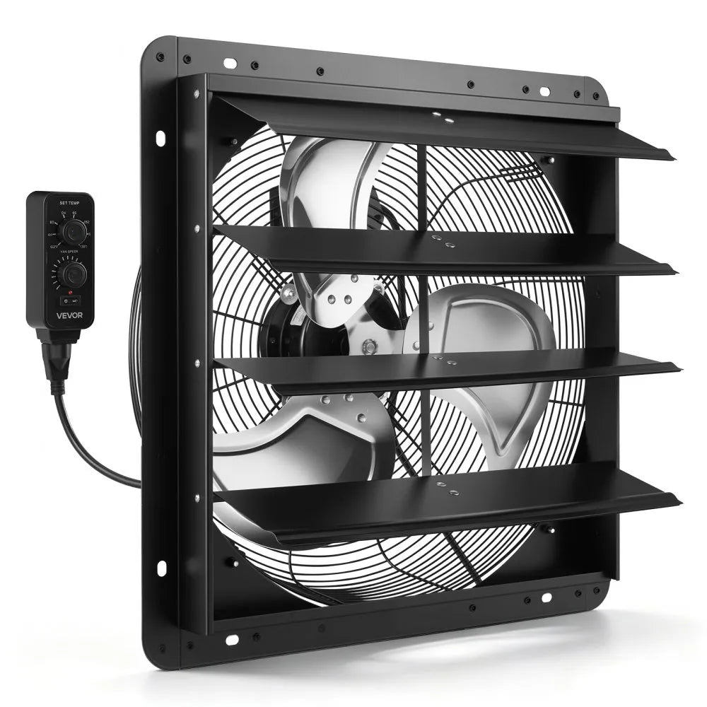 18" Wall-Mount Shutter Exhaust Fan with Variable Speed Controller – 2200 CFM