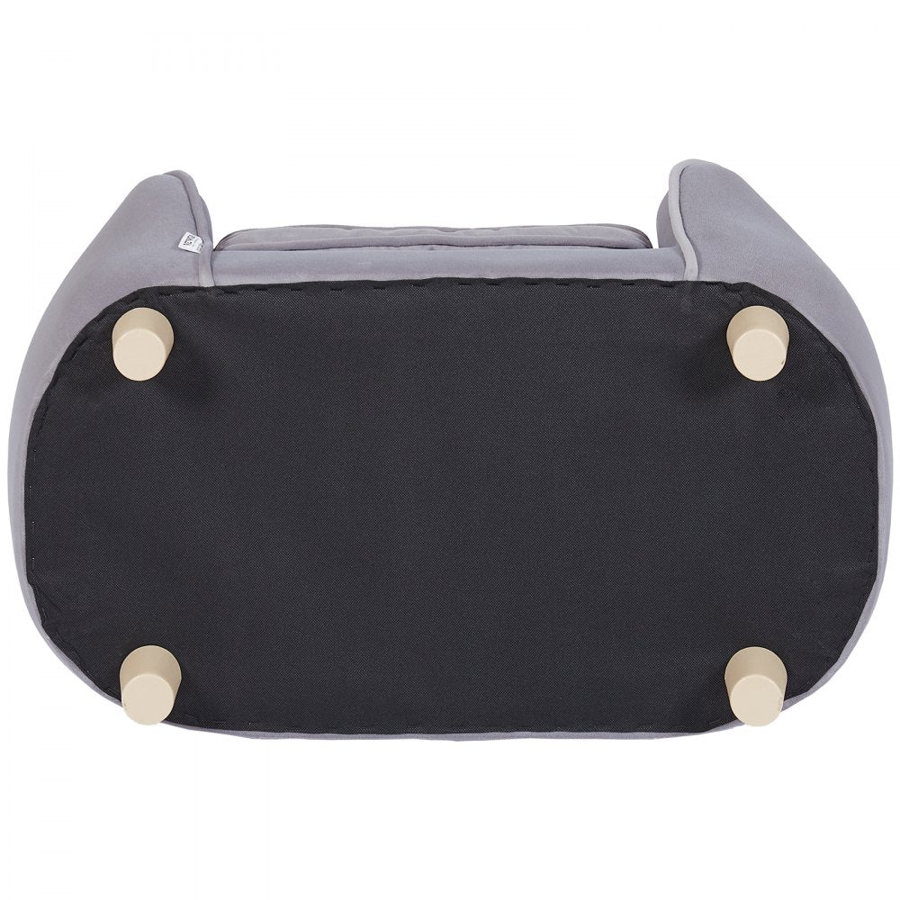 VEVOR Pet Sofa, Dog Couch for Small Dogs and Cats, Soft Velvety Dog Sofa Bed, 66 lbs Loading Cat Sofa, Dark Grey 
