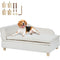 VEVOR Pet Sofa, Dog Couch for Large-Sized Dogs and Cats, Soft Velvety Dog Sofa Bed, 110 lbs Loading Cat Sofa, White