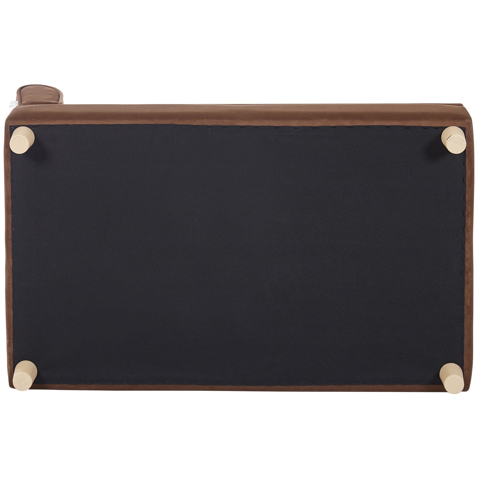 VEVOR Pet Sofa, Dog Couch for Large-Sized Dogs and Cats, Soft Velvety Dog Sofa Bed, 110 lbs Loading Cat Sofa, Dark Brown 