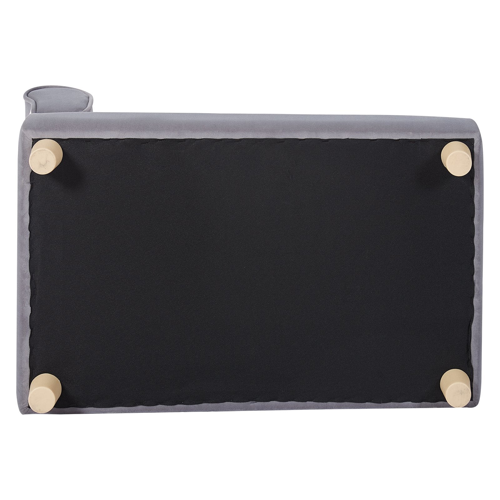 VEVOR Pet Sofa, Dog Couch for Medium-Sized Dogs and Cats, Soft Velvety Dog Sofa Bed, 81 lbs Loading Cat Sofa, Grey 