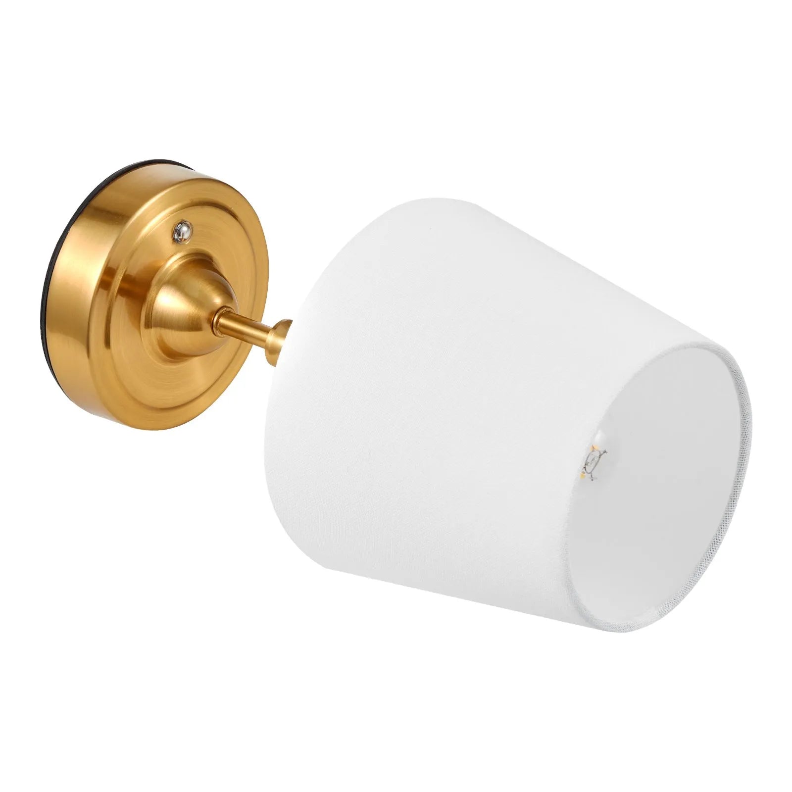 VEVOR Cordless Table Lamp Rechargeable Battery Small Lamp Fabric Shade Gold