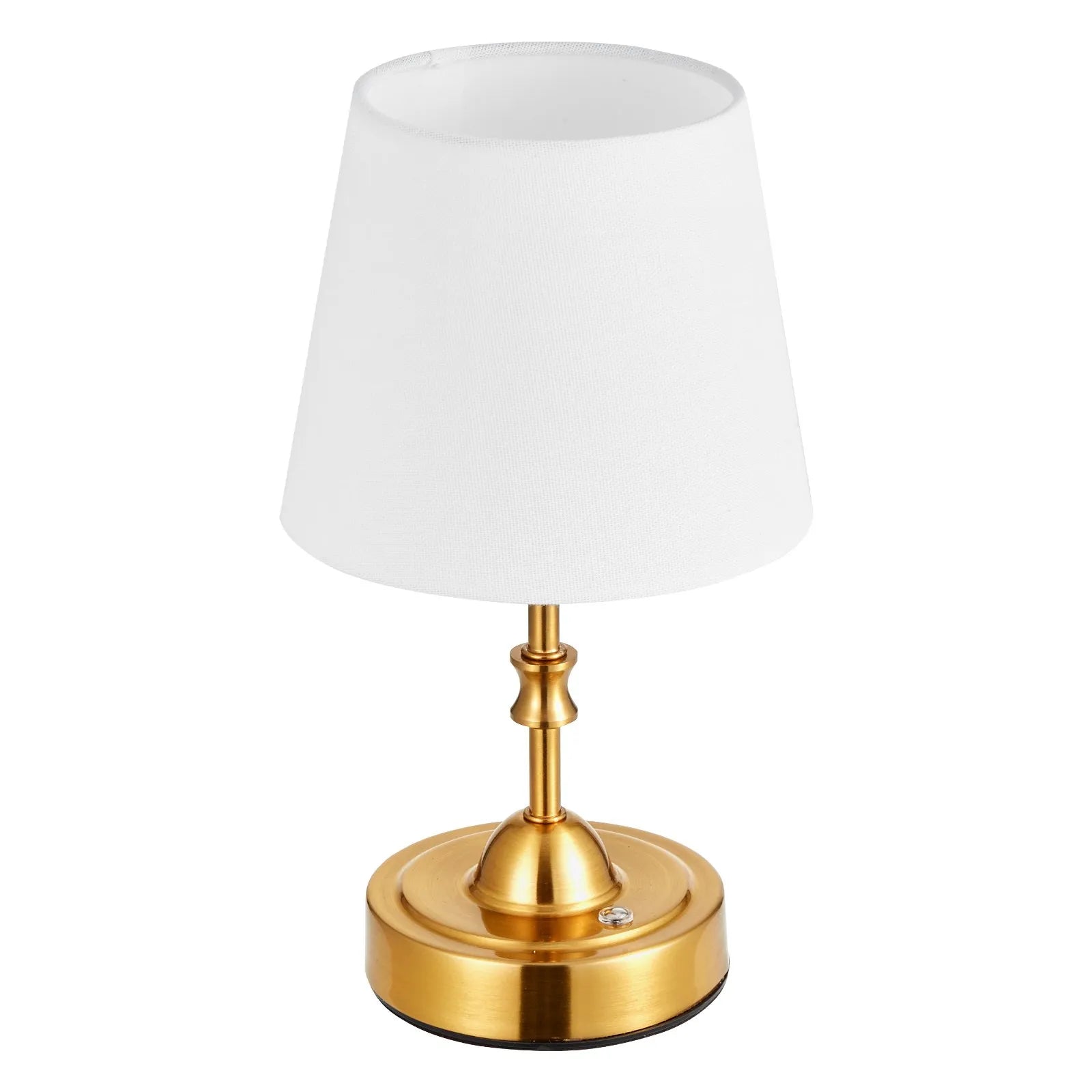 VEVOR Cordless Table Lamp Rechargeable Battery Small Lamp Fabric Shade Gold
