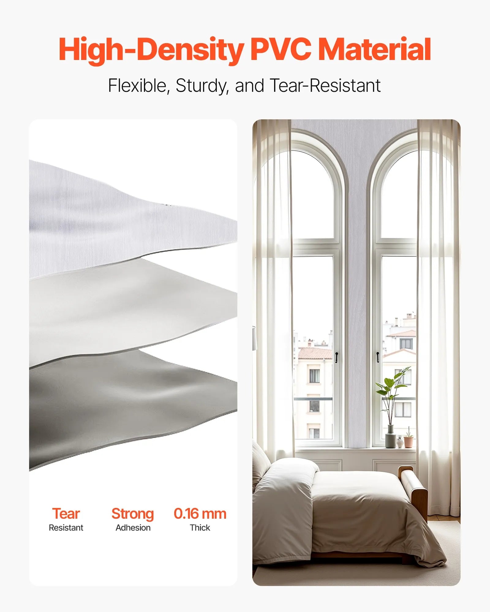 VEVOR Peel and Stick Wallpaper, 17.7 x 393.7 inch Contact Paper White Wood Grain Waterpoof Self Adhesive, Easy to Clean & Peel Wall Decorative Vinyl Roll for Bedroom Kitchen Bathroom Desk Office 