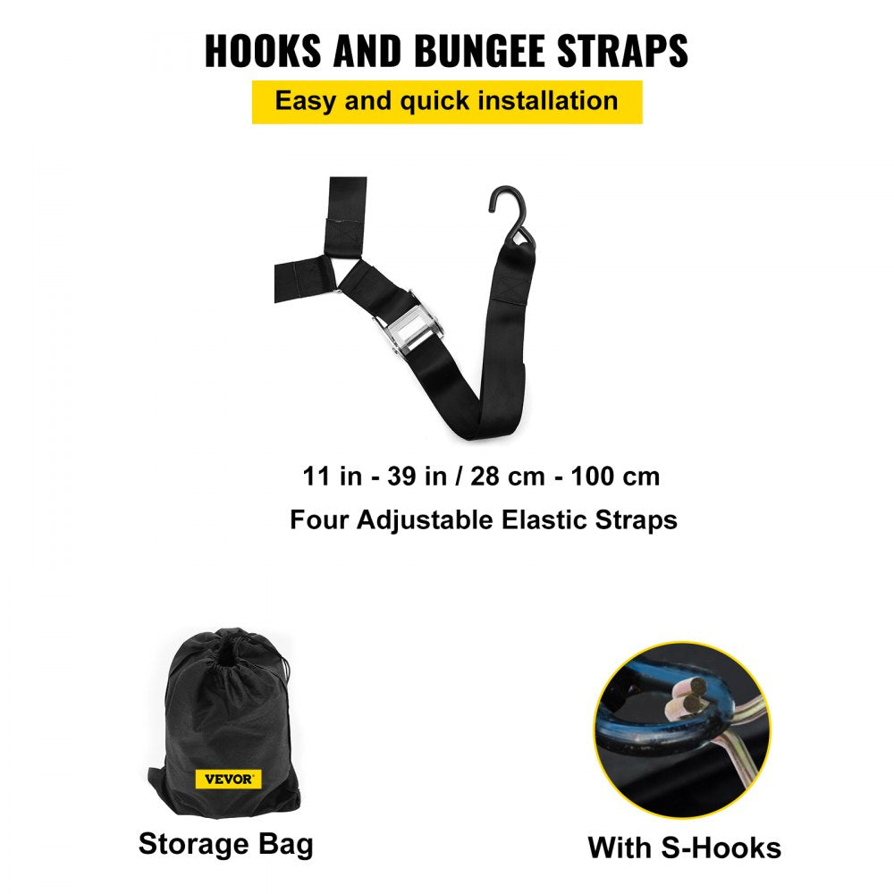 VEVOR 3.5'x 4.1' Cargo Net with S-Hooks, Truck Bed Cargo Net Heavy Duty Cargo Nets Capacity 1100LBS for Pickup Trucks (42" x 50") 
