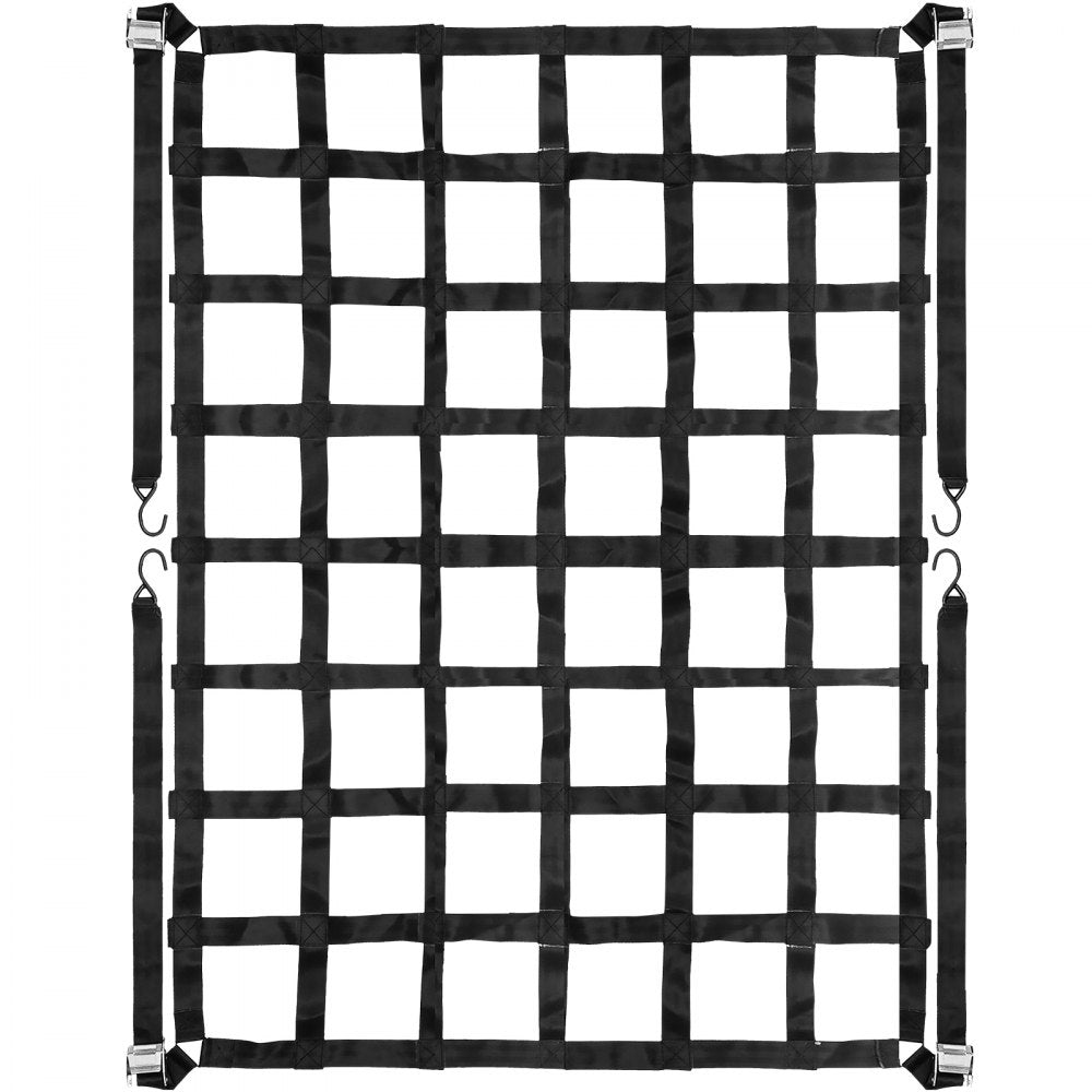 VEVOR 3.5'x 4.1' Cargo Net with S-Hooks, Truck Bed Cargo Net Heavy Duty Cargo Nets Capacity 1100LBS for Pickup Trucks (42" x 50") 
