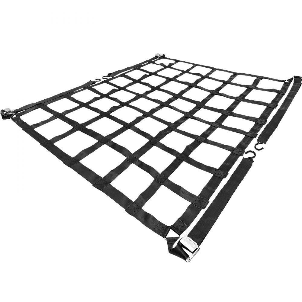 VEVOR 3.5'x 4.1' Cargo Net with S-Hooks, Truck Bed Cargo Net Heavy Duty Cargo Nets Capacity 1100LBS for Pickup Trucks (42" x 50") 