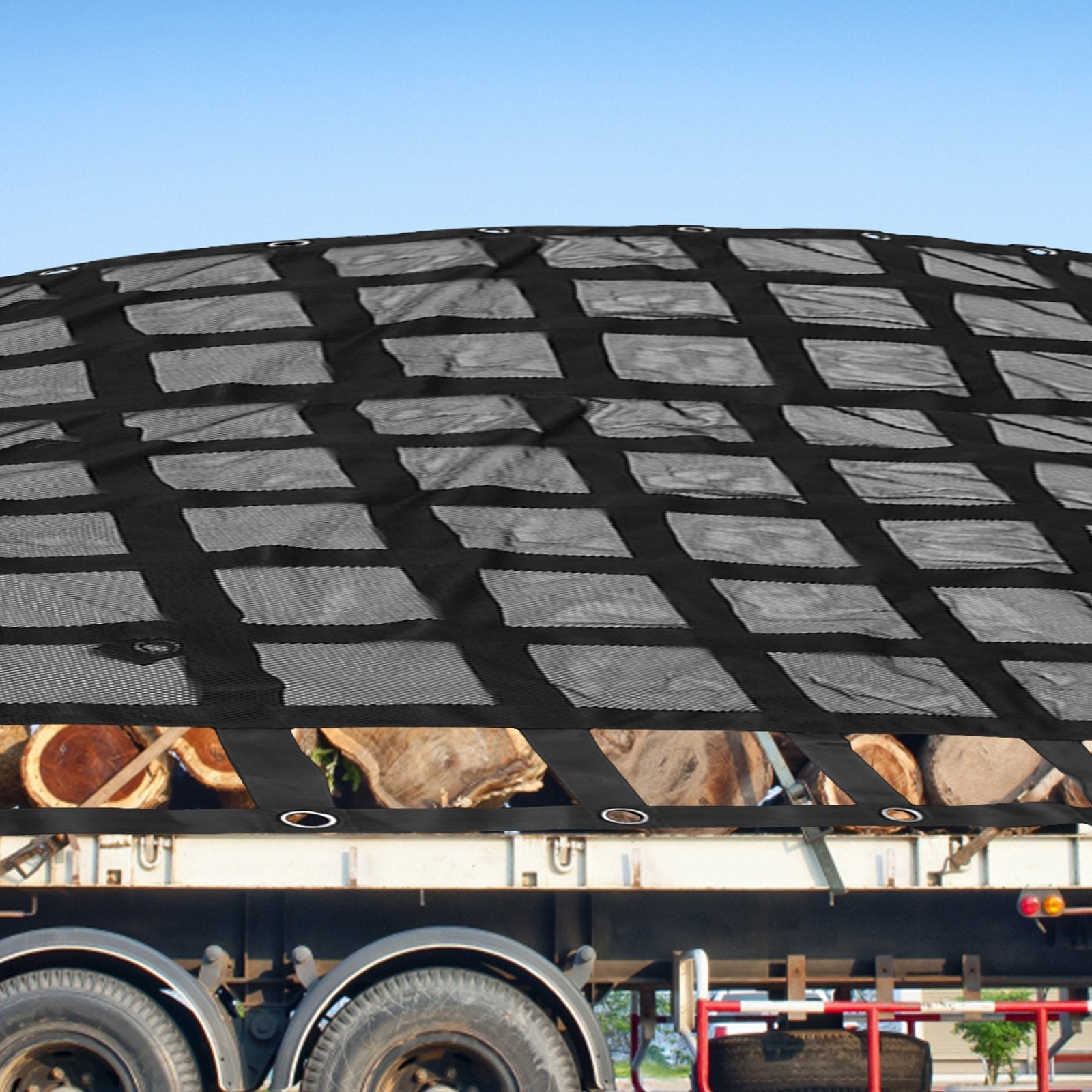 8' X 6.7' Cargo Net With Mesh Truck Bed Cargo Net Capacity 1100lbs Heavy Duty 