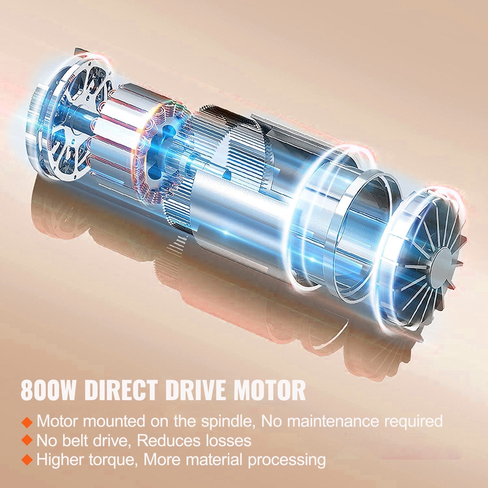 VEVOR Mini Metal Lathe Machine, 7'' x 16'', 800W Precision Benchtop Power Metal Lathe, 150-2500 RPM Continuously Variable Speed, with 3.9'' 3-jaw Metal Chuck Tool Box for Processing Precision Parts 