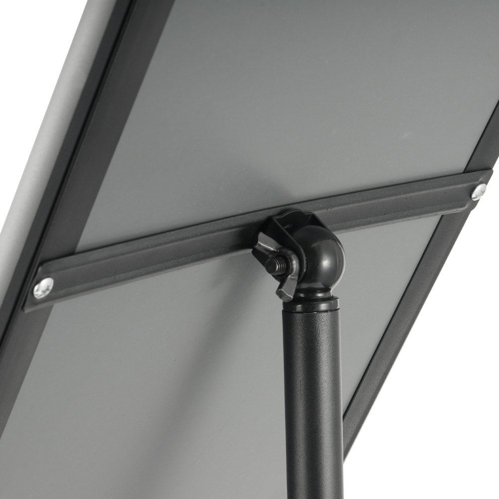 VEVOR Pedestal Sign Holder, 8.5 x 11 Inch Vertical and Horizontal Adjustable Poster Stand, Heavy-Duty Floor Standing Sign Holder with Round Base for Display, Advertisement, and Outdoor, Black 