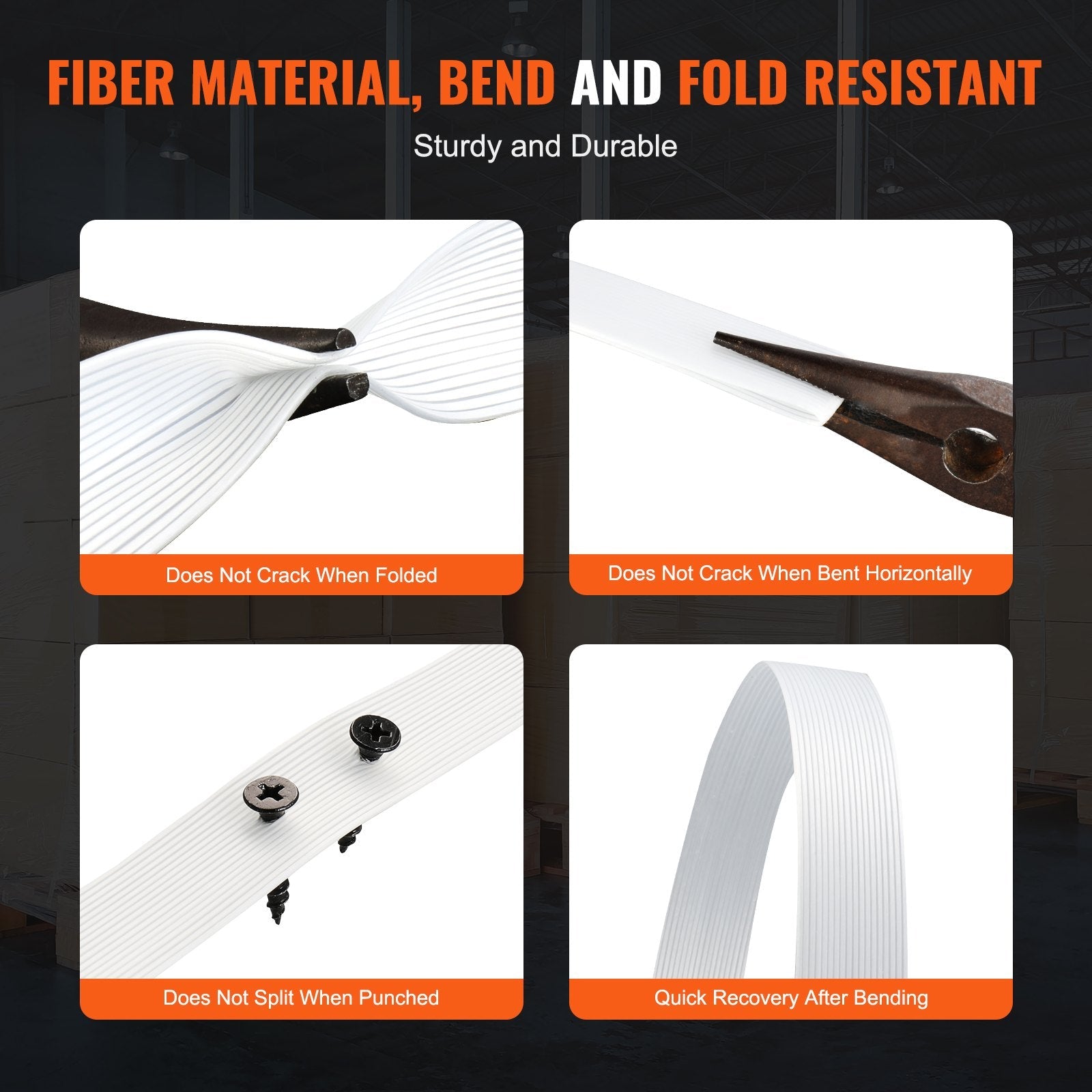 VEVOR Packaging Woven Strapping Roll 3/4" x 0.03" x 330' Banding Strap 1763 lbs 