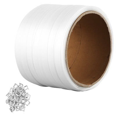 VEVOR Packaging Woven Strapping Roll 3/4" x 0.03" x 330' Banding Strap 1763 lbs 