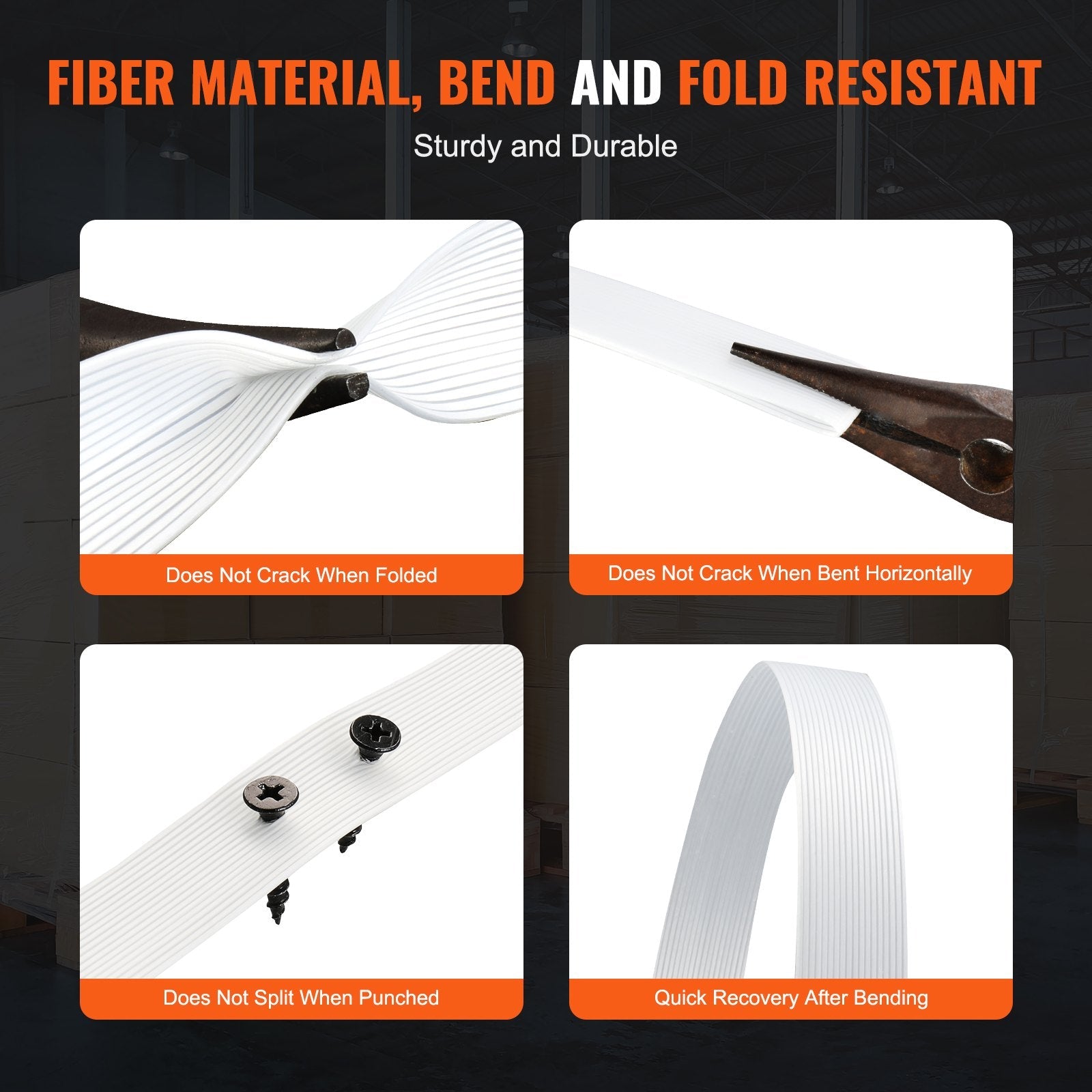 VEVOR Packaging Woven Strapping Roll 3/4" x 0.03" x 1640' Banding Strap 1763 lbs 