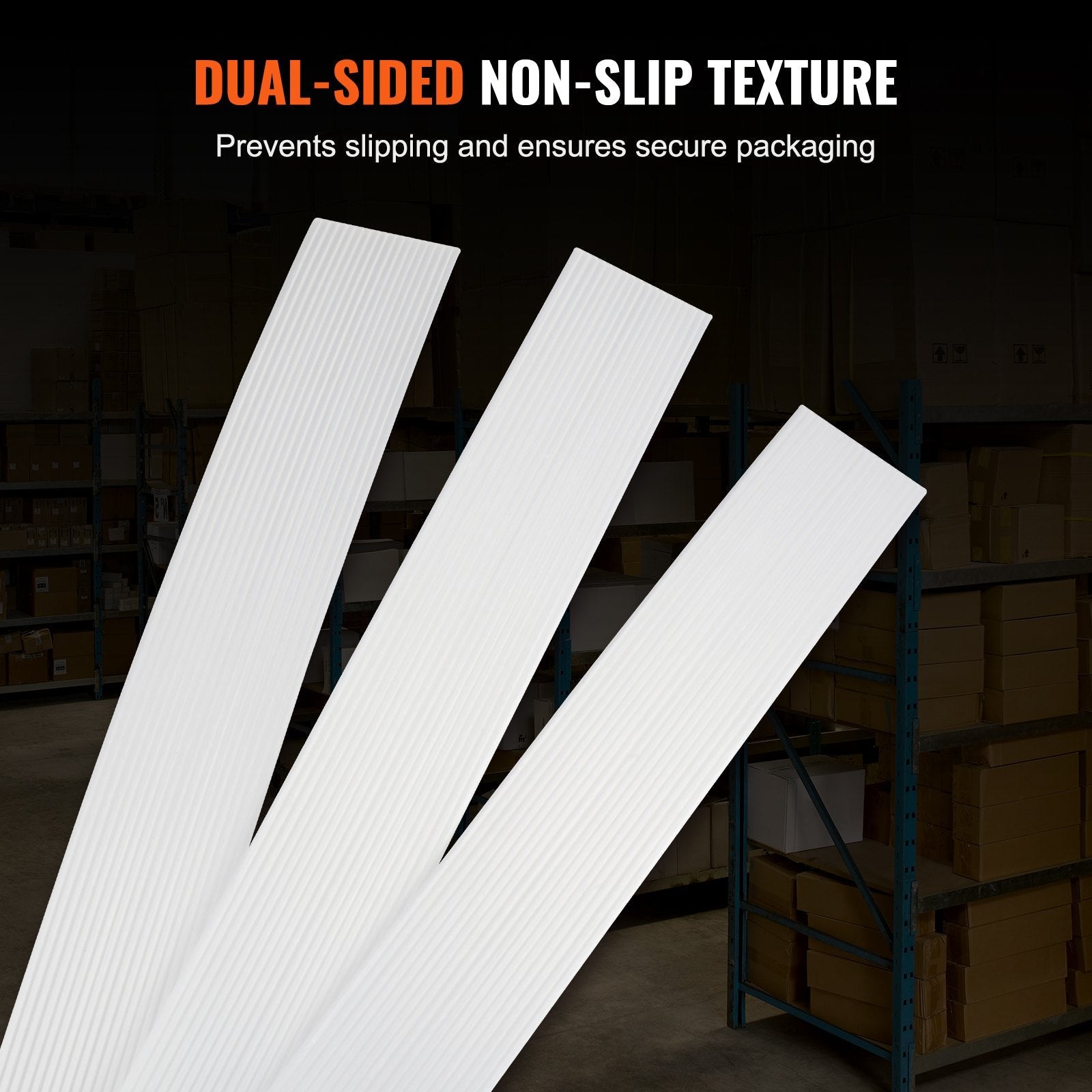 VEVOR Packaging Woven Strapping Roll 3/4" x 0.03" x 1640' Banding Strap 1763 lbs 