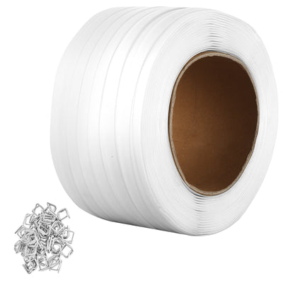 VEVOR Packaging Woven Strapping Roll 3/4" x 0.03" x 1640' Banding Strap 1763 lbs 