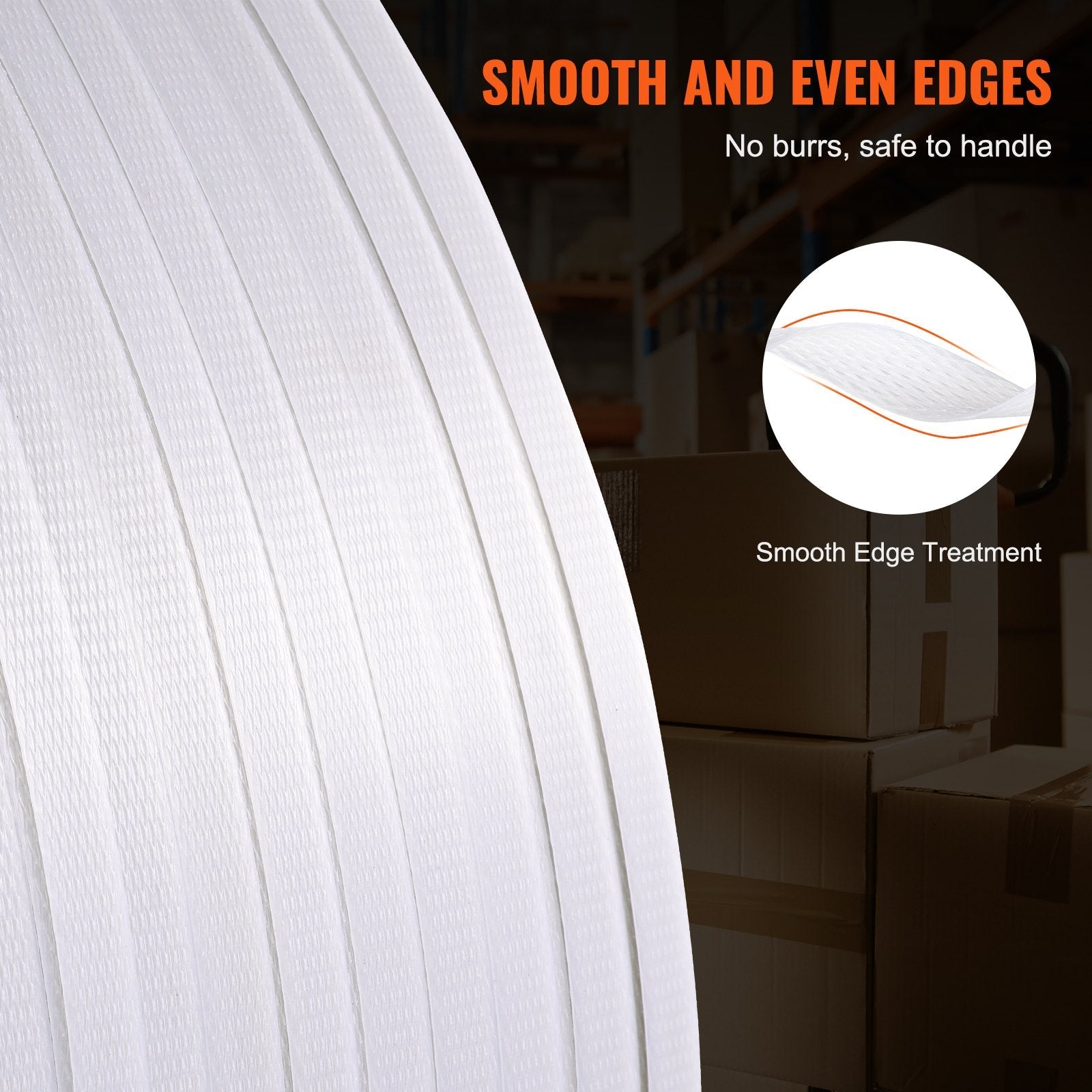 VEVOR Packaging PP Strapping Roll 1/2" x 0.03" x 9900' Banding Strap 243lbs Load 