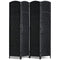 VEVOR 4 Panel Room Divider Hand-Woven Folding Privacy Screen with Hinges Black