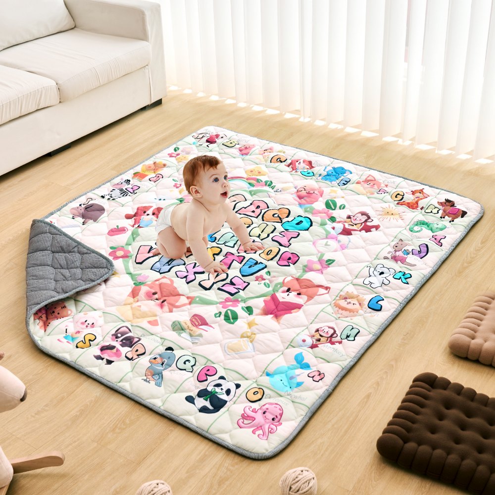 VEVOR 59"x71" Baby Play Mat Kids Crawling Floor Playmat Soft Thickened Mat 