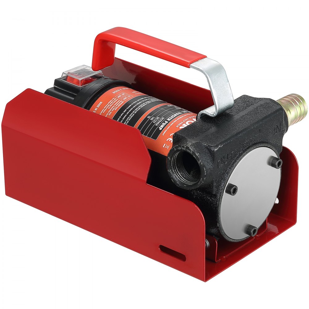 VEVOR Fuel Transfer Pump, 12V DC 10 GPM 26.2 ft Lift, Portable Electric Diesel Transfer Extractor Pump Kit with Automatic Shut-off Nozzle, Delivery & Suction Hose for Diesel, Kerosene, Transformer Oil 