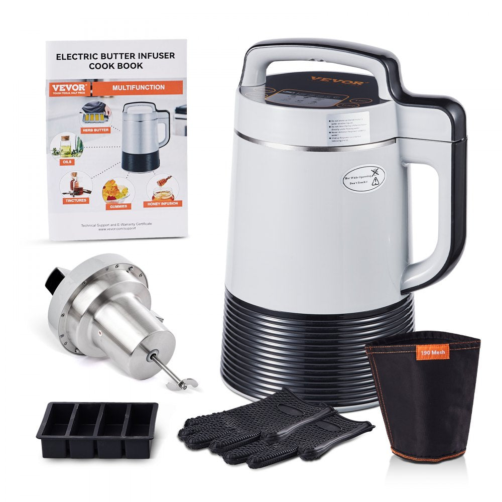 VEVOR Butter Infuser Machine, 6 Functions Herbal Infuser, Magic Butter Machine & Oil Infusion Machine with Customizable Temperature And Time, Herbal Recipe Book & All Accessories Included 