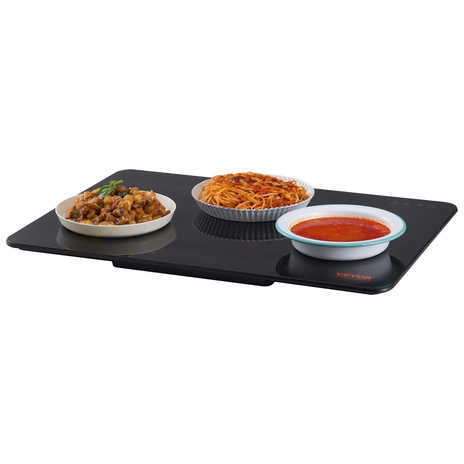 VEVOR Electric Warming Tray, 16.5" x 23.6" Portable Tempered Glass Heating Tray with Temperature Control (65-90?), Perfect for Dinner, Catering, House, Parties, Events, Entertaining and Holiday, Black 