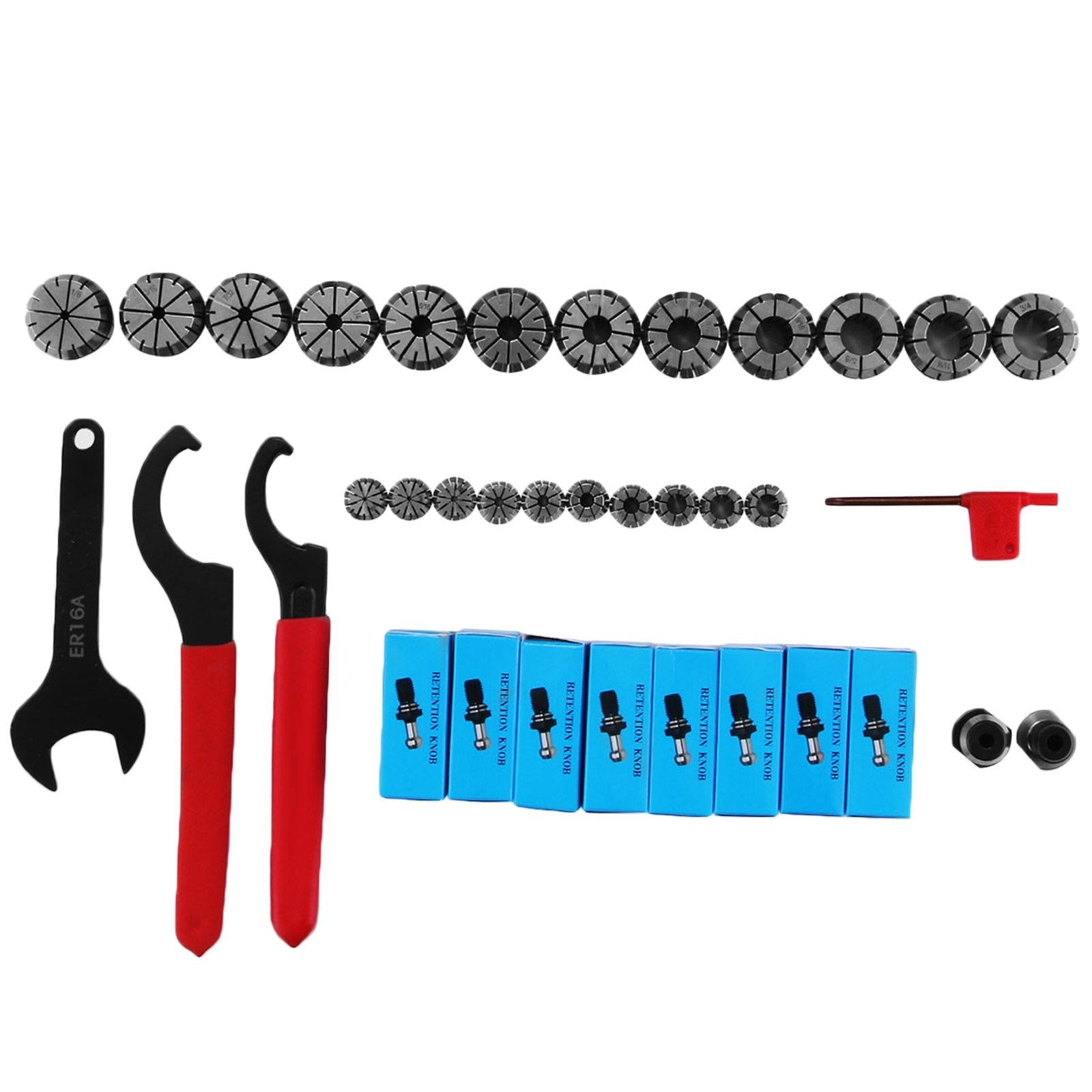 VEVOR CAT40 Tooling Er32 ER16 Collet End Mill Holder Drill Chuck Face Mill Precision Keyless Drill Chuck Mill Cutter ER32 Collets Heavy-duty Hand Tools 
