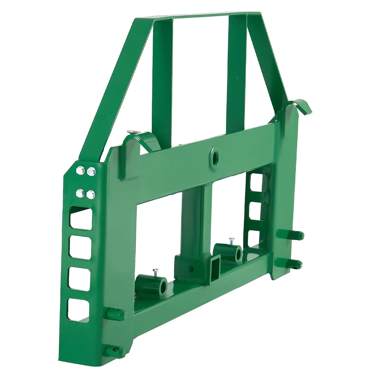 VEVOR Skid Steer Pallet Frame, 4000 lbs Rated Load Capacity, 45-inch Pallet Fork Frame Attachments with 2-inch Hitch Receiver & Spear Sleeves, Fit for John Deere Loaders Quick Attach Mount, Frame Only 