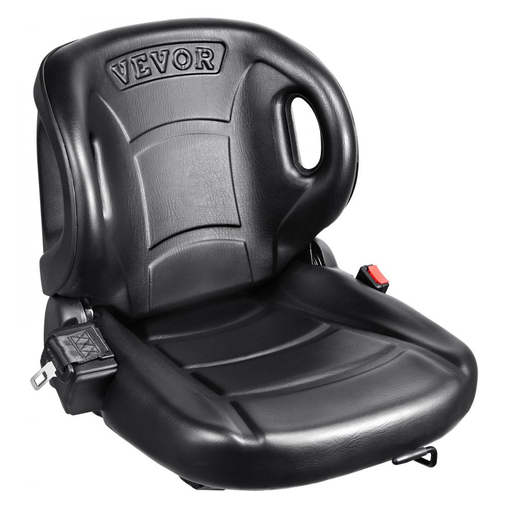 VEVOR Universal Forklift Seat,Tractor Seat with Adjustable Angle Back, Micro Switch and Seatbelt,Wrap-around Forklift Seat for Tractor Loader Excavator 
