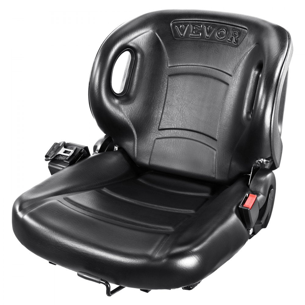 VEVOR Universal Forklift Seat,Tractor Seat with Adjustable Angle Back, Micro Switch and Seatbelt,Wrap-around Forklift Seat for Tractor Loader Excavator 