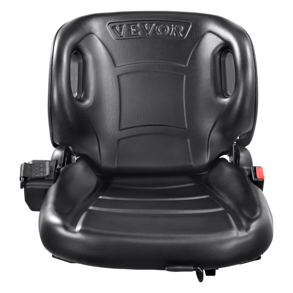 VEVOR Universal Forklift Seat,Tractor Seat with Adjustable Angle Back, Micro Switch and Seatbelt,Wrap-around Forklift Seat for Tractor Loader Excavator 