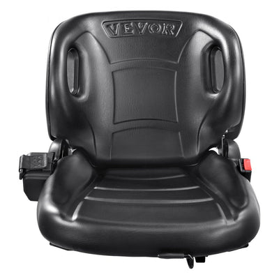 VEVOR Universal Forklift Seat,Tractor Seat with Adjustable Angle Back, Micro Switch and Seatbelt,Wrap-around Forklift Seat for Tractor Loader Excavator 