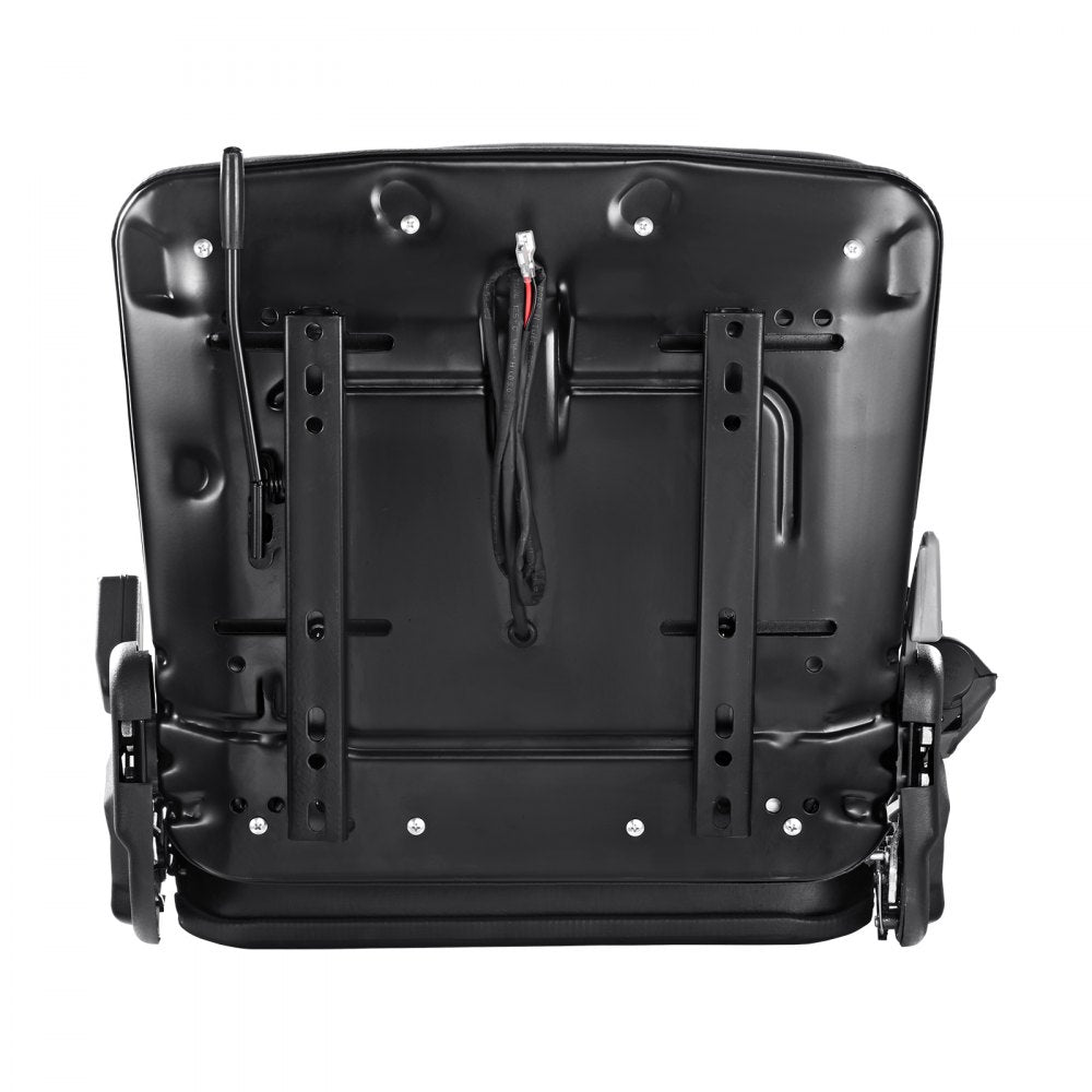 VEVOR Universal Forklift Seat, Fold Down Tractor Seat with Adjustable Angle Back, Micro Switch and Retractable Seatbelt, 6.3-13.4 inch Slot Forklift Seat for Tractor Loader Excavator 