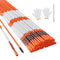 VEVOR Driveway Markers, 100PCS 48 inch, 0.31 inch Diameter, Orange Fiberglass Poles Snow Stakes with Reflective Tape, 12