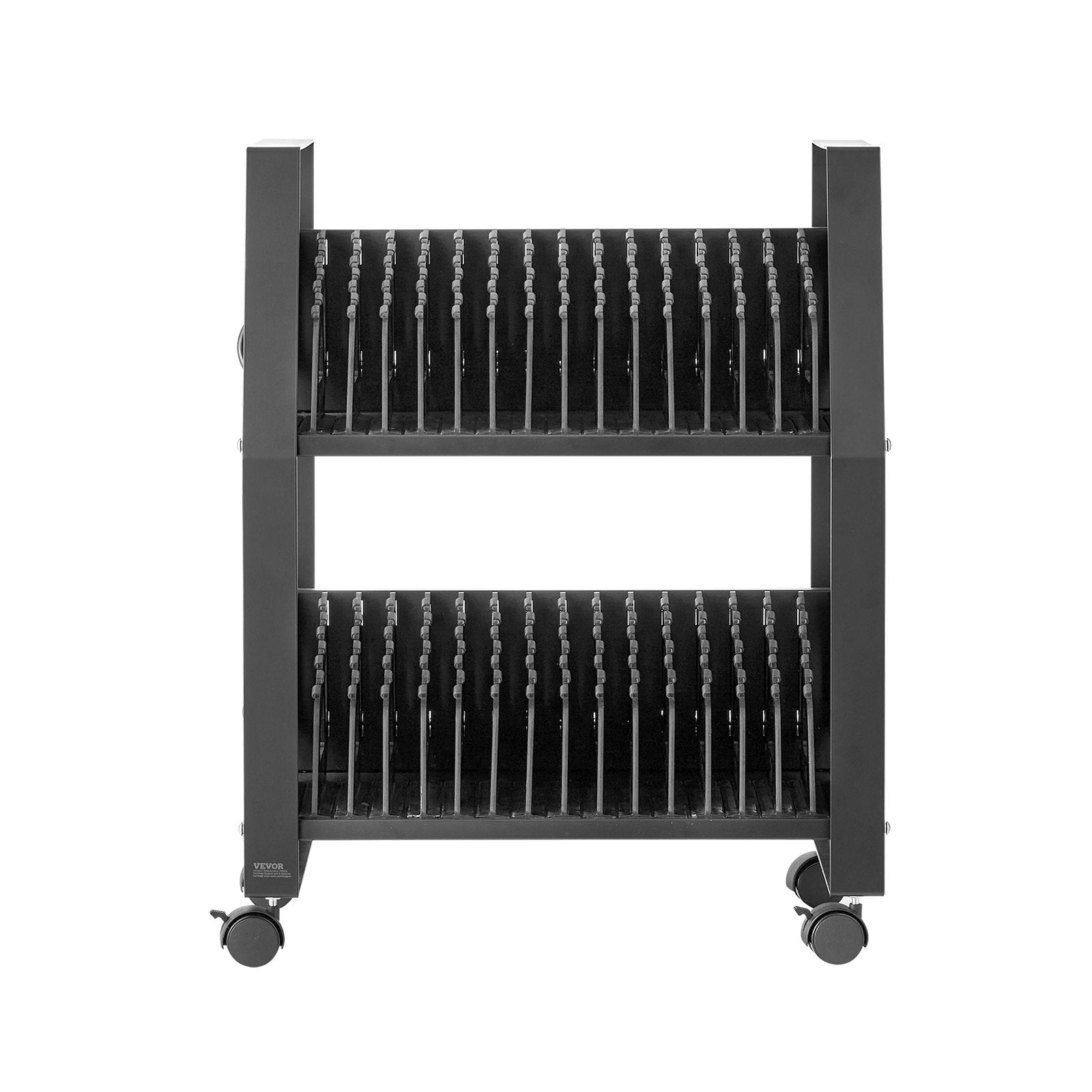 VEVOR Charging Cart Mobile Open Charging Cart 32 Devices for Laptop and Tablet 
