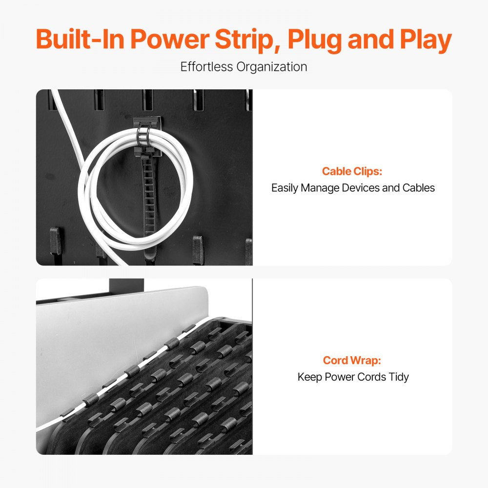 32 Device Mobile Laptop Charging Cart with Wheels Open Charging Station for Tablets and Laptops up to 15.6"