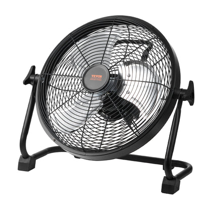 VEVOR Cordless Fan 12 in, Portable Quiet Personal Fan for Home or Office, 360 Degree Manual Pivoting Head, Stepless Speed Regulation High Velocity Cordless Fan, Heavy Duty Metal Industrial Floor Fans 