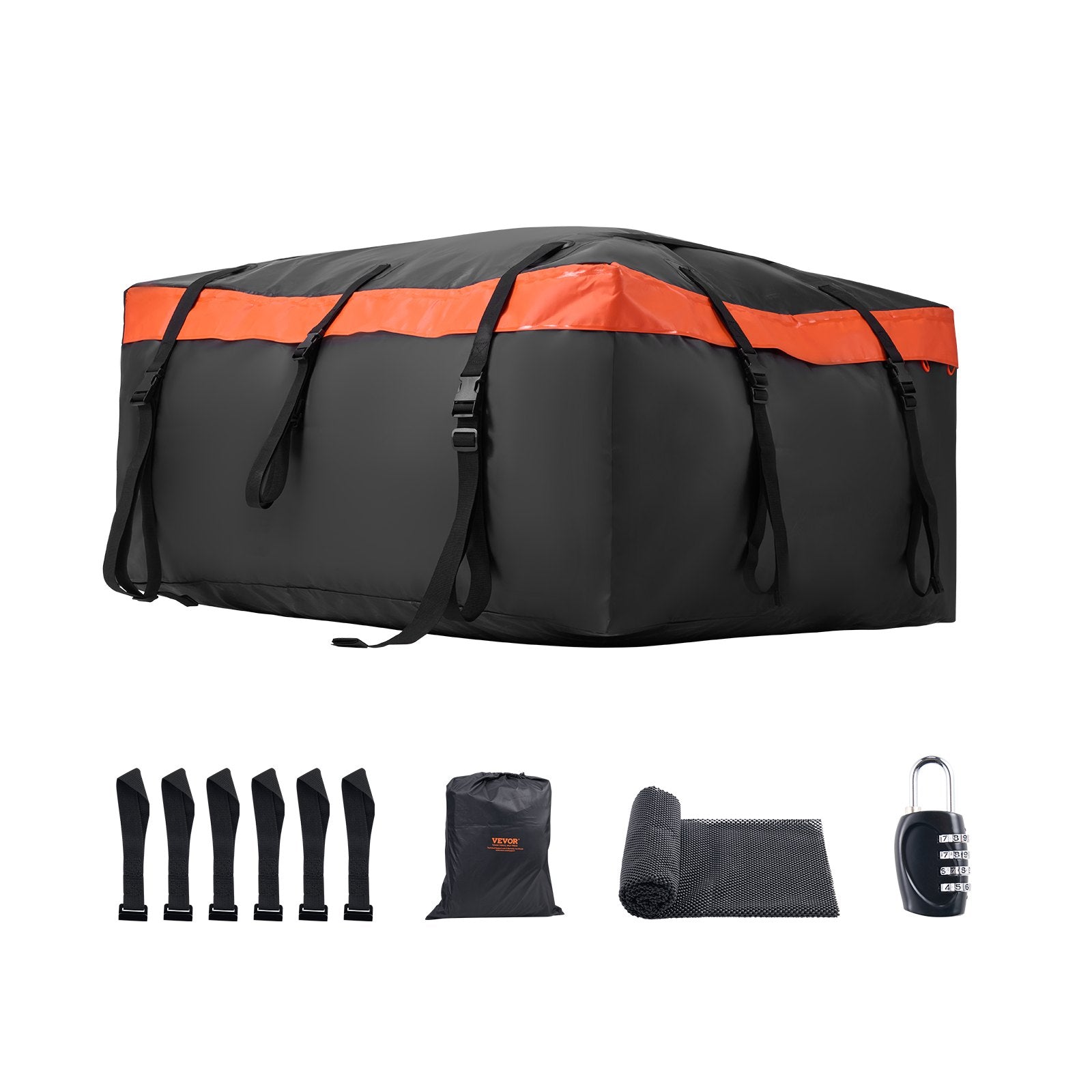VEVOR Car Rooftop Cargo Carrier Bag 20 Cubic Feet 840D PVC Car Roof Luggage Bag 