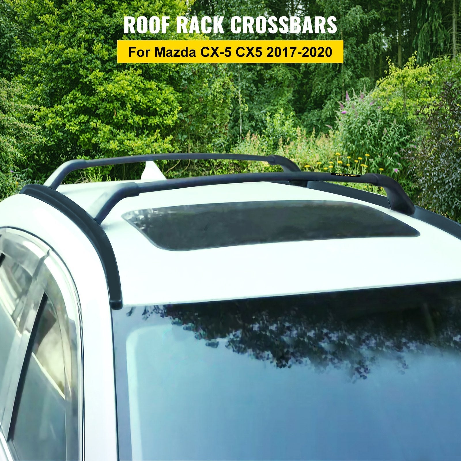 VEVOR Roof Rack Compatible with Mazda CX-5 CX5 2017 2018 2019 2021 4PCS Roof Rack Rail Cross Bar Crossbar 