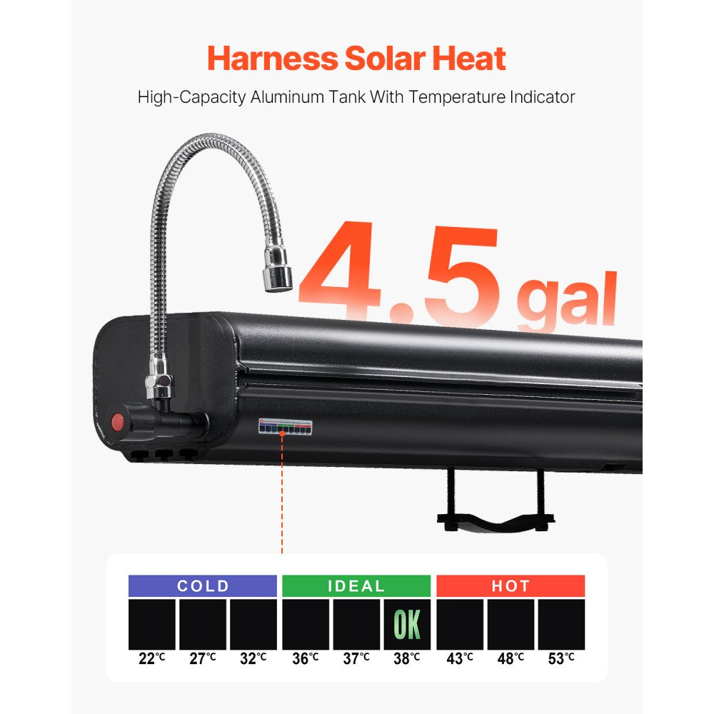 VEVOR 4.5 Gal Roof Rack Water Tank Portable Water Tank with Splash-Guard Panel 